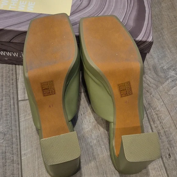 Jeffrey Campbell Olive Green Mules Size EU 41/US 9.5 - Picture 5 of 5